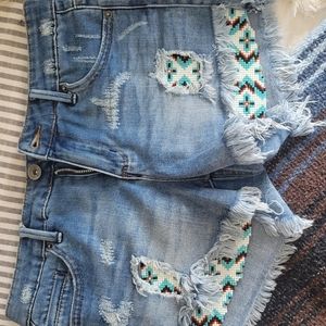 TractrBLU cut off Jean shorts